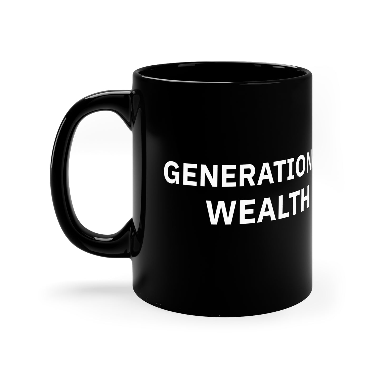 Generational Wealth Black Coffee Mug, 11oz