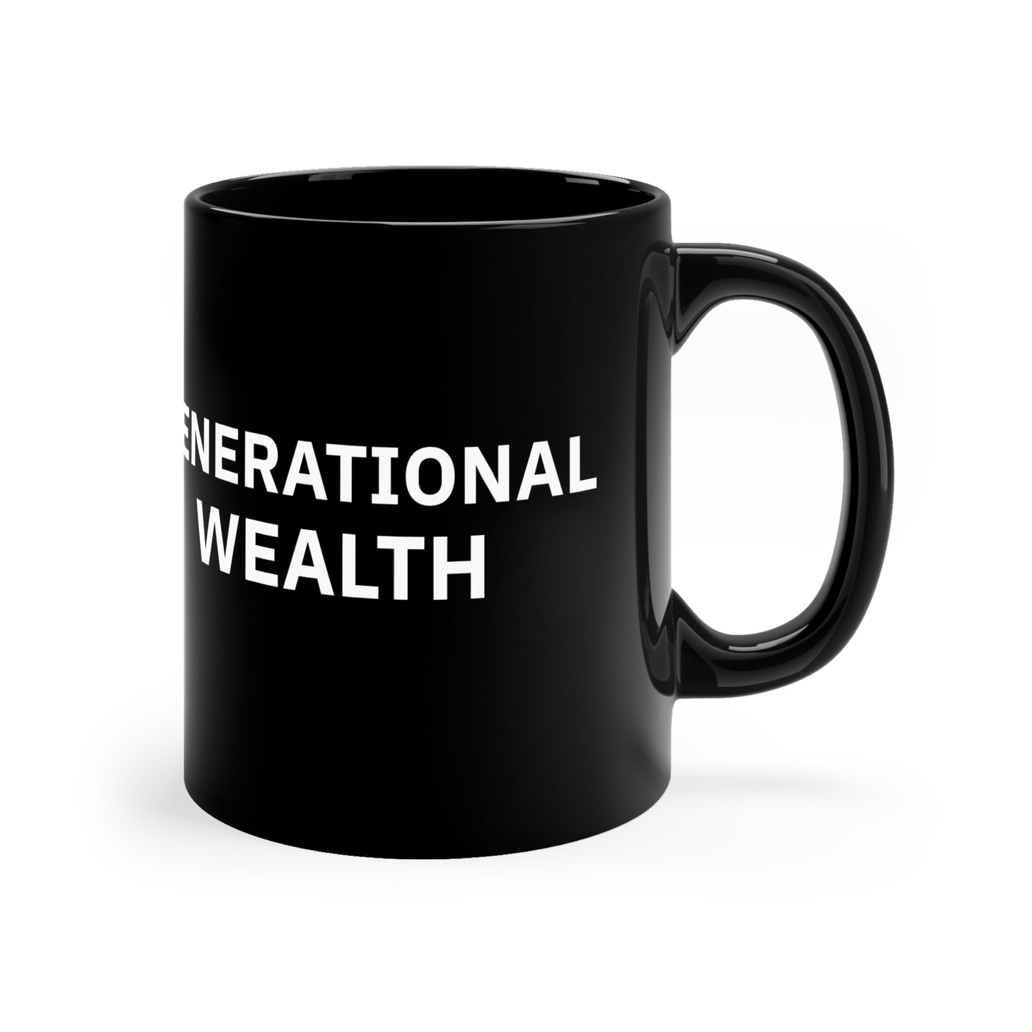Generational Wealth Black Coffee Mug, 11oz