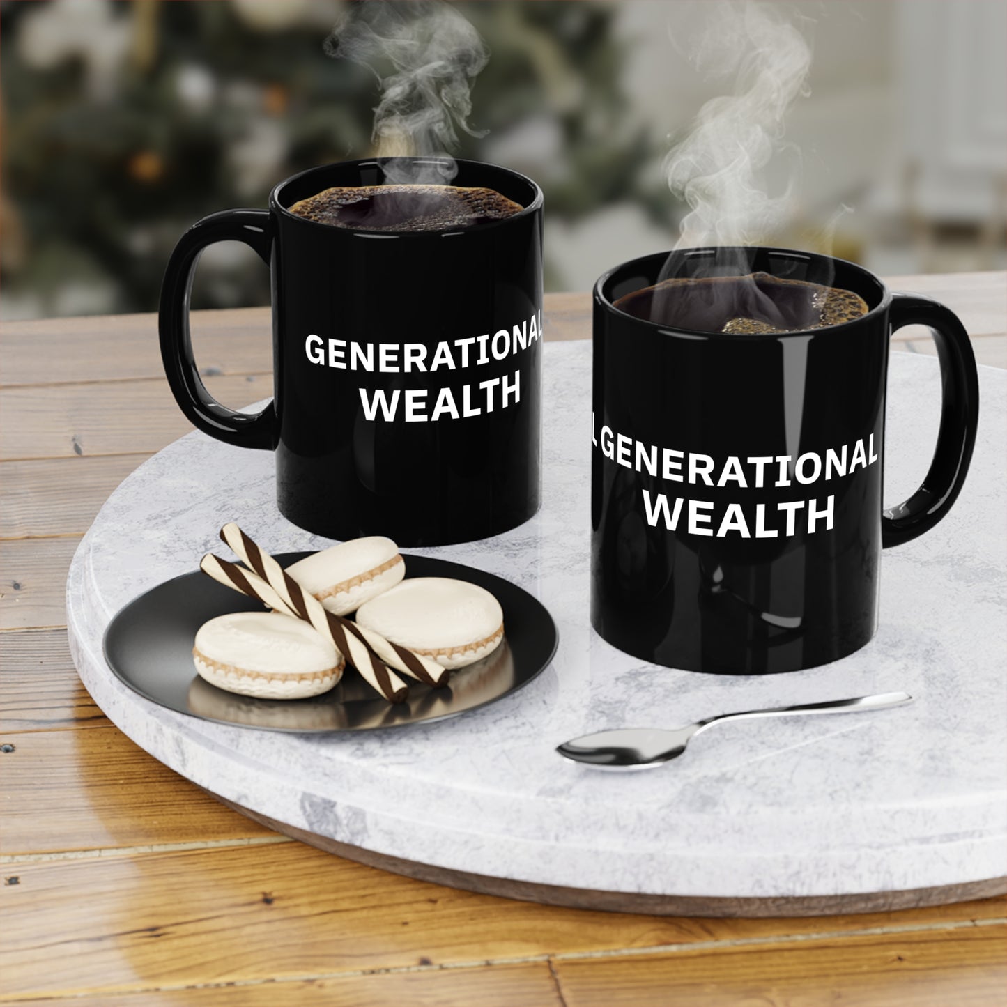 Generational Wealth Black Coffee Mug, 11oz